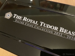Série The Tudor Beasts od Royal Mint 2023 - první dvě stříbrné 2oz mince v luxusní etui s kartou