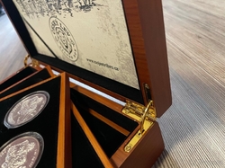 Krabička Etue Český lev pro stříbrné mince  1oz a 2oz