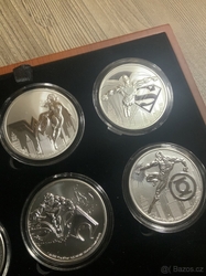 Sada šesti mincí Justice League od DC Comics 6x 1oz 