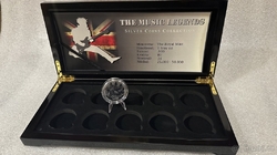 Lakovaná etue pro stříbrné mince 1oz Hudební legendy The Music Legends od Royal Mint Lakovaná etue pro stříbrné mince 1oz Hudební legendy The Music Legends od Royal Mint