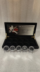 Sada stříbrných minci Hudební legendy od Royal Mint - Music Legends 1oz v etui