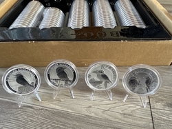 4x 1oz investiční stříbrná mince Kookaburra 2020, 2021, 2022, 2023