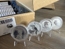 4x 1oz investiční stříbrná mince Kookaburra 2020, 2021, 2022, 2023