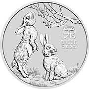 1oz investiční stříbrná mince Lunarní serie 3 Rok Králíka 2023