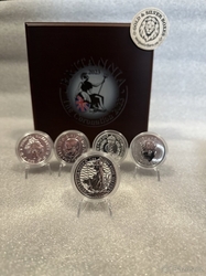 Dřevěná etue Britannia 5x 1oz 2023 