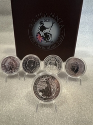 Dřevěná etue Britannia 5x 1oz 2023 