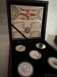Dřevěná etue Britannia 5x 1oz 2023 