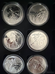 Sada šesti mincí Justice League od DC Comics 6x 1oz 