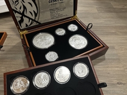 Malé plato na stříbrné mince Český lev 1, 2, 5, 10 oz