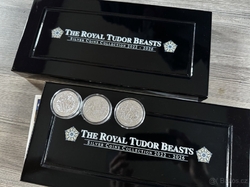 Série The Tudor Beasts od Royal Mint 2023 - první čtyři stříbrné 2oz mince v luxusní etui s kartou