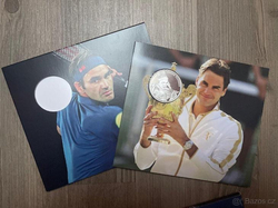 Stříbrná pamětní mince Roger Federer 20CHF 2020 ve folderu