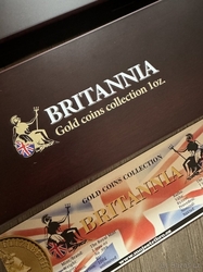 Dřevěná etue Britannia pro 1oz zlaté mince 
