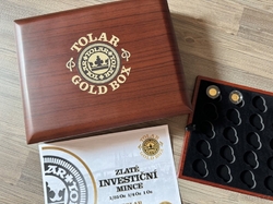 Krabička Etue TOLAR pro zlaté mince  1/25oz 1/4oz 1oz