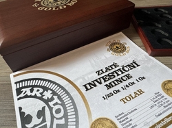 Krabička Etue TOLAR pro zlaté mince  1/25oz 1/4oz 1oz