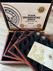 Krabička Etue TOLAR pro zlaté mince  1/25oz 1/4oz 1oz