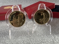 Zlatá mince Roger Federer 50CHF Swissmint 2020