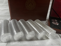 Sada šesti stříbrných mincí 1oz Perth Mint Lunarní kalendář Série III v etui s kartou mincí 