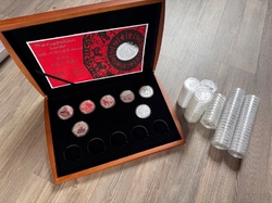 Sada sedmi stříbrných mincí 1/2oz Perth Mint Lunarní kalendář Série III v etui s kartou mincí 