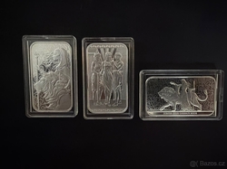 3x 1oz stříbrný investiční slitek The Royal Mint - The Great Engravers Collection
