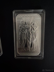 3x 1oz stříbrný investiční slitek The Royal Mint - The Great Engravers Collection