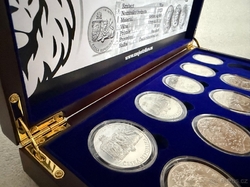 Krabička Etue Český lev 2017 - 2026 pro stříbrné mince  1oz 