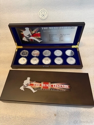 Sada stříbrných minci Hudební legendy od Royal Mint - Music Legends 1oz v etui