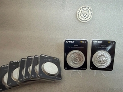2x stříbrná mince 1 oz Český lev 2022+ 2023 BU Apmex (MD® Premier + PCGS FS)