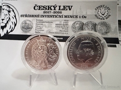 Investiční stříbrná mince 1oz Český lev 2026 standart