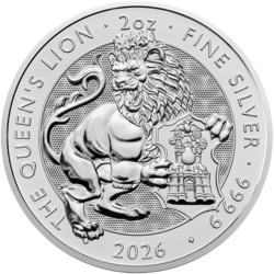 Stříbrná mince 2 Oz The Tudor Beasts Queens Lion 2026