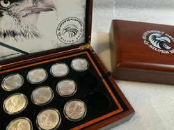 Krabička Etue Slovenský orel pro stříbrné mince  1oz a 2oz - kopie