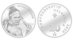 Stříbrná pamětní mince Roger Federer 20CHF 2020