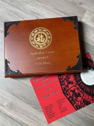 Kompletní sada stříbrných mincí 1oz Perth Mint Lunarní kalendář Série II v etui s kartou mincí