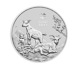 1oz investiční stříbrná mince Rok kozy 2027 předobjednávka