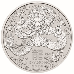 1oz investiční stříbrná mince Lunarní serie 3 Rok Draka 2024