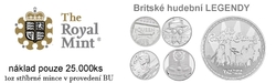 Sada stříbrných minci Hudební legendy od Royal Mint - Music Legends 1oz v etui Sada stříbrných minci Hudební legendy od Royal Mint - Music Legends 1oz v etui