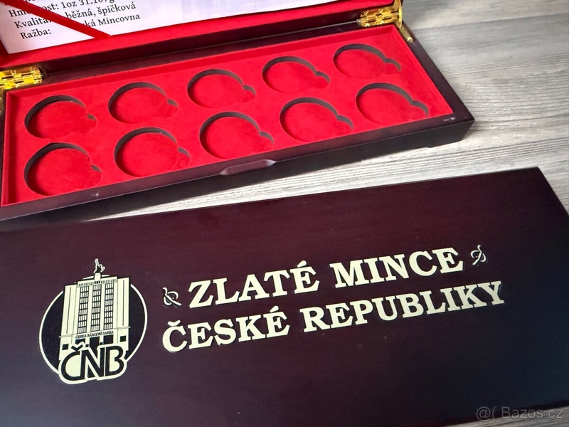 Etue pro zlaté mince ČNB 1oz mimořádná ražba