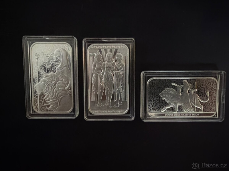 3x 1oz stříbrný investiční slitek The Royal Mint - The Great Engravers Collection