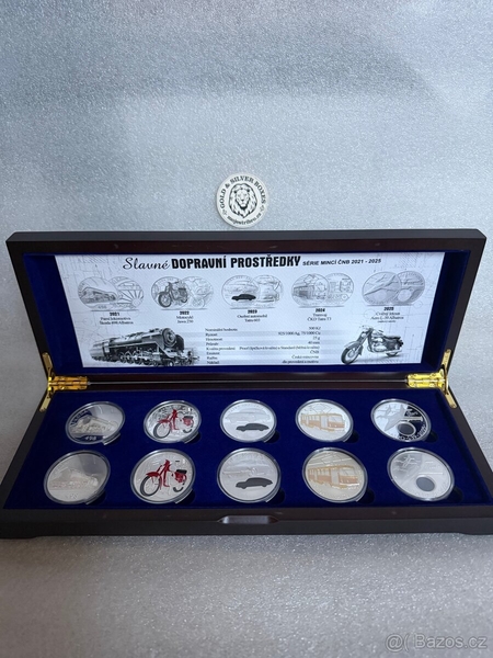 Etue Slavné dopravní prostředky 2021 - 2025 pro 10 mincí