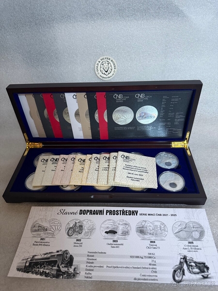 Etue Slavné dopravní prostředky 2021 - 2025 pro 10 mincí