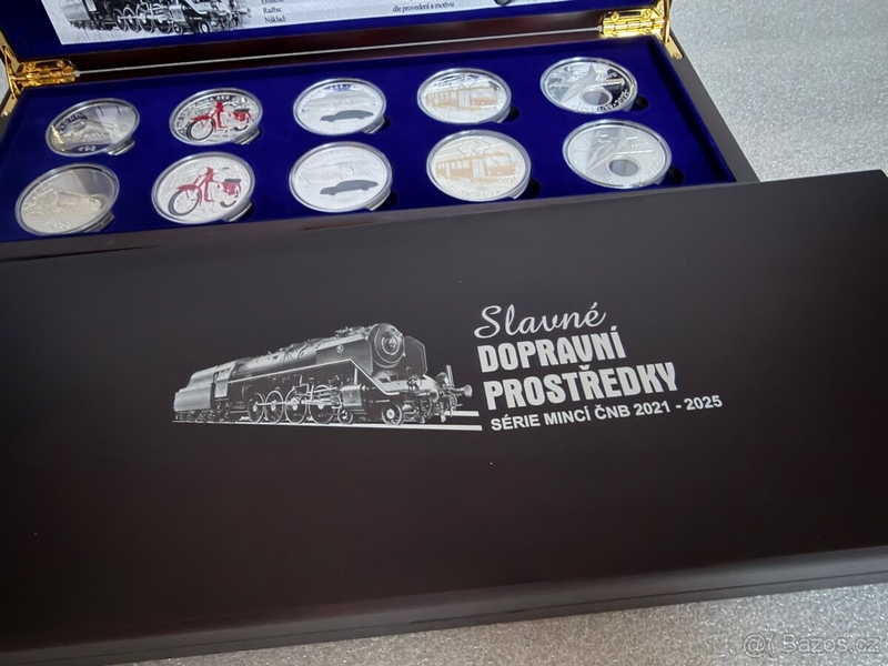 Etue Slavné dopravní prostředky 2021 - 2025 pro 10 mincí