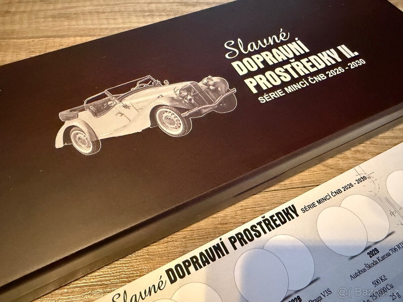 Etue Slavné dopravní prostředky 2026 - 2030 pro 10 mincí 