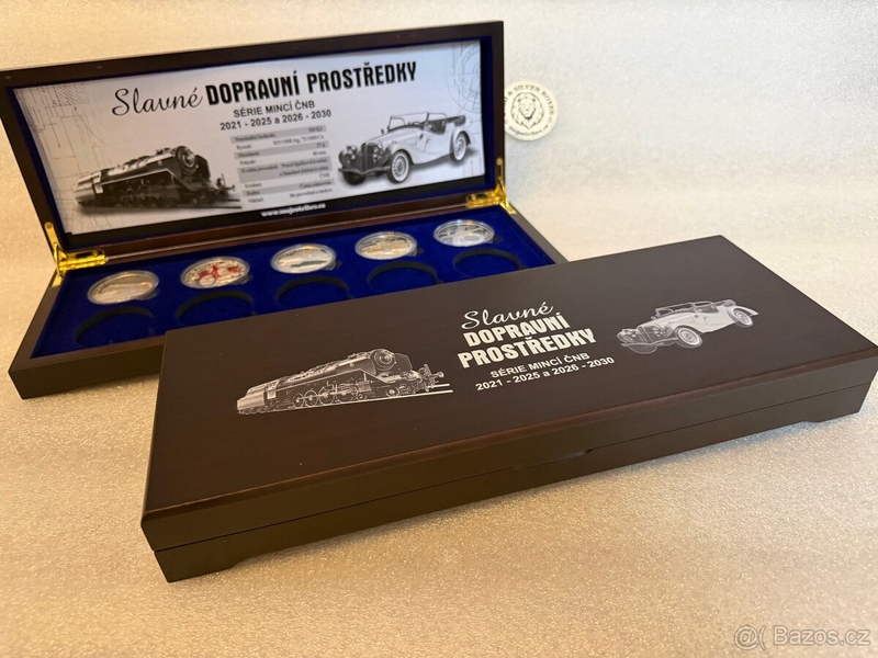Etue Slavné dopravní prostředky pro obě serie 2021 - 2030