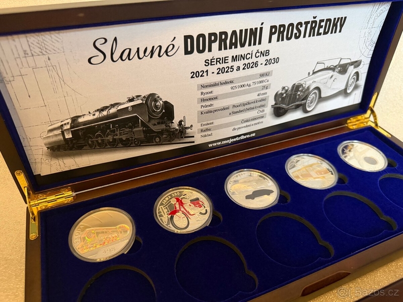 Etue Slavné dopravní prostředky pro obě serie 2021 - 2030