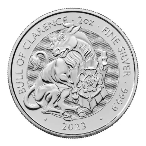 Stříbrná mince 2 Oz The Tudor Beasts Bull of Clarence 2023 